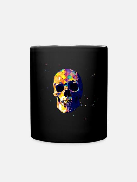 Totenkopf - Tasse einfarbig - Schwarz