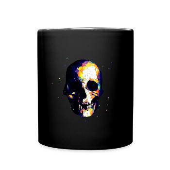 Totenkopf - Tasse einfarbig - Schwarz - Vorne