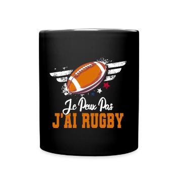 Je Peux Pas J'ai Rugby - Mug uni - noir - Devant