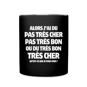 pouvoir d'achat, pauvreté, inflation - Mug uni - noir - Devant