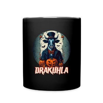 Dracula Kuh Vampir Drakuhla - Tasse einfarbig - Schwarz - Vorne