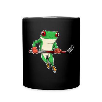 Frosch Eishockey Eishockeyschläger - Tasse einfarbig - Schwarz - Vorne