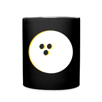 Bowlingkugel, Bowling - Tasse einfarbig - Schwarz - Vorne