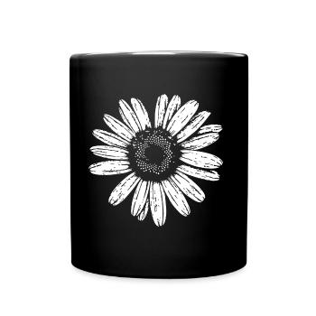 daisy, flower, spring, summer, garden, - Full Colour Mug - black - Front