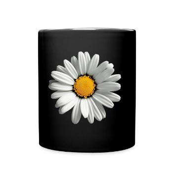 daisy, flower, spring, summer, garden, - Full Colour Mug - black - Front