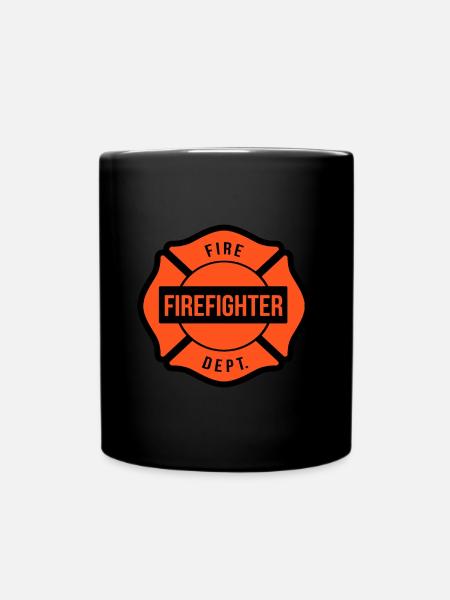 Firefighter Firefighter - Full Colour Mug - black