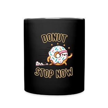 Donut de motivation Fun Artwork - Mug uni - noir - Devant
