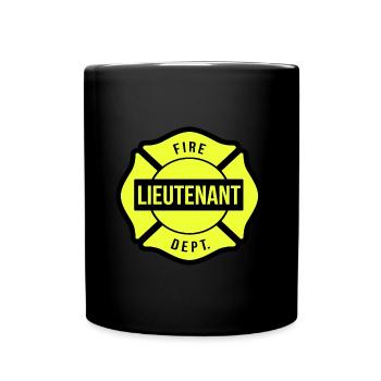 Lieutenant de sapeurs-pompiers - Mug uni - noir - Devant