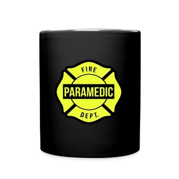Paramedic Fire Brigade - Full Colour Mug - black - Front