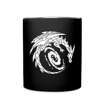 Galaktischer Drache - Tasse einfarbig - Schwarz - Vorne