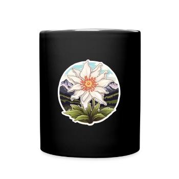 Edelweiss Flower Plant Mountains - Full Colour Mug - black - Front