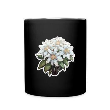 Edelweiss Flower Plant Mountains - Full Colour Mug - black - Front