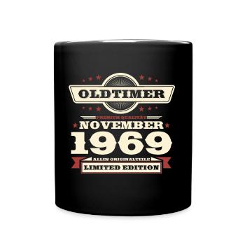 54th Birthday Vintage November Vintage 1969 - Full Colour Mug - black - Front