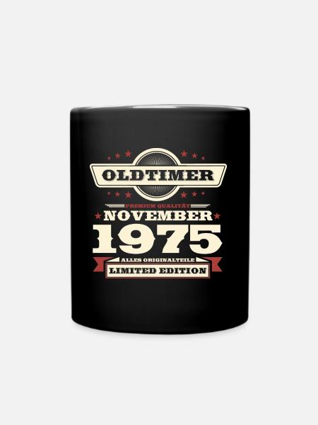 48. Geburtstag Oldtimer November Jahrgang 1975 - Tasse einfarbig - Schwarz