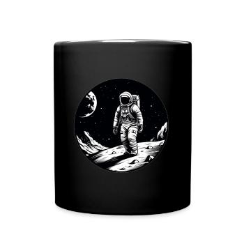 Lune des astronautes - Mug uni - noir - Devant