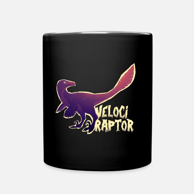 Velociraptor - Tasse einfarbig - Schwarz