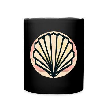 Muschel - Tasse einfarbig - Schwarz - Vorne