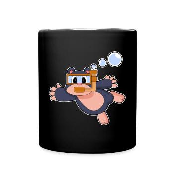 Mole Diver Snorkel Diving - Full Colour Mug - black - Front
