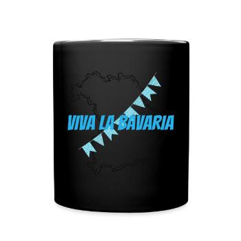 Viva La Bavaria :-) - Tasse einfarbig - Schwarz - Vorne
