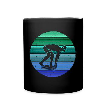 Schwimmer Schwimmen Schwimmsport Herren Schwimm - Tasse einfarbig - Schwarz - Vorne