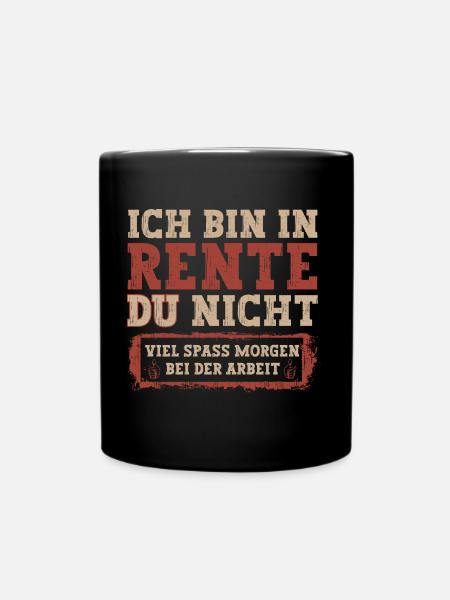 Rentner Rentnerin Rente 2024 Ruhestand Geschenk - Tasse einfarbig - Schwarz