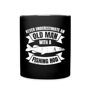 Fisherman Grandpa - Full Colour Mug - black - Front