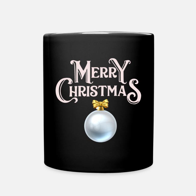 Merry Christmas, joyeux Noël, joyeuses fêtes - Mug uni - noir
