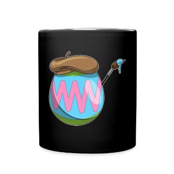 Œuf de Pâques Peinture de Pâques - Mug uni - noir - Devant