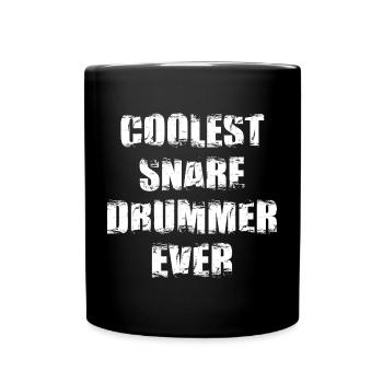 Der coolste Trommler aller Zeiten - Tasse einfarbig - Schwarz - Vorne
