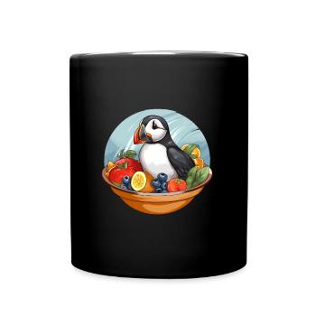 Papageientaucher - Tasse einfarbig - Schwarz - Vorne