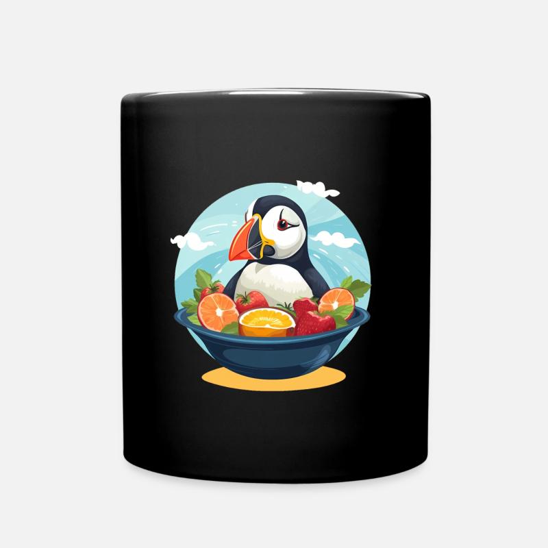 Papageientaucher - Tasse einfarbig - Schwarz