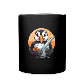 Papageientaucher - Tasse einfarbig - Schwarz - Vorne