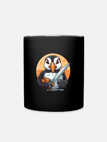 Papageientaucher - Tasse einfarbig - Schwarz