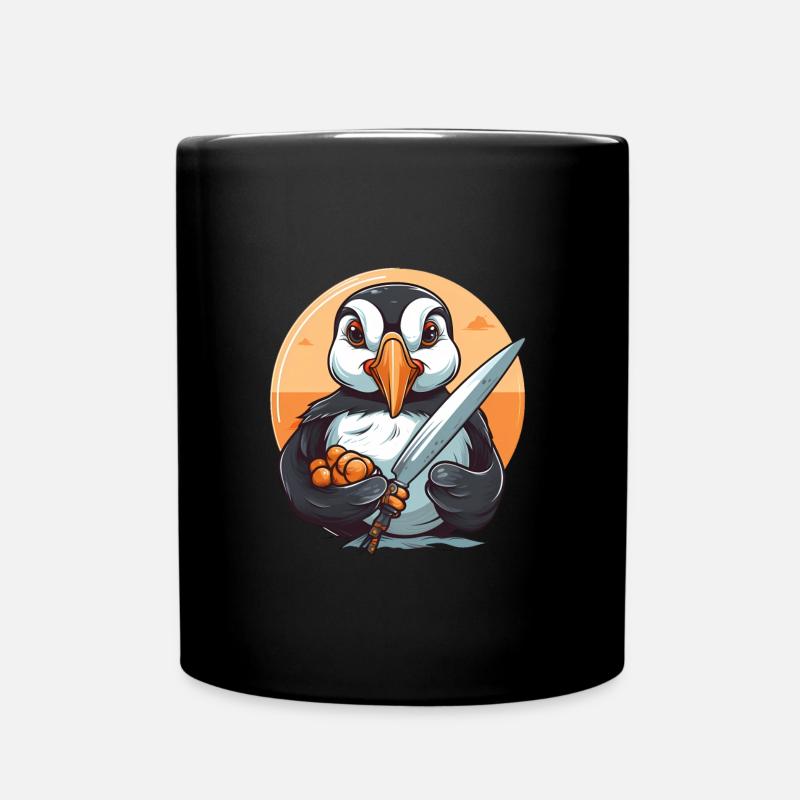 Papageientaucher - Tasse einfarbig - Schwarz