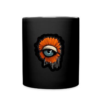 Eye: Orange Flower - Full Colour Mug - black - Front