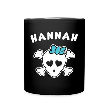 Pirate Hannah Design for Girls and Women - Full Colour Mug - black - Front