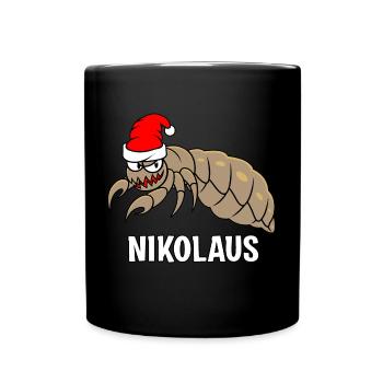 Nikolaus - Tasse einfarbig - Schwarz - Vorne