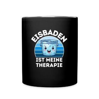 Eisbaden Therapie - Tasse einfarbig - Schwarz - Vorne