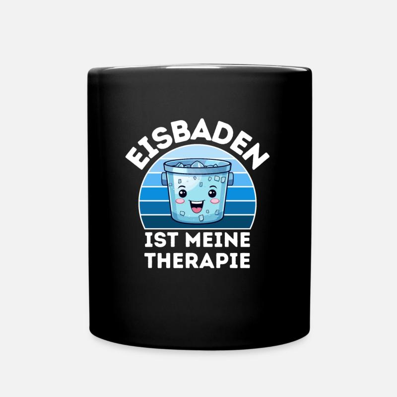 Eisbaden Therapie - Tasse einfarbig - Schwarz