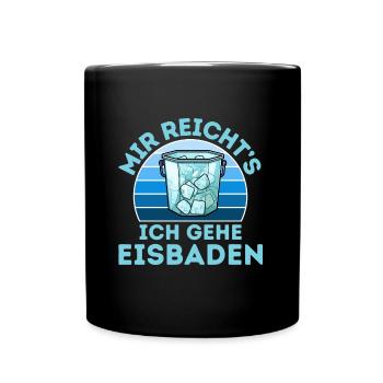 Ich geh Eisbaden - Tasse einfarbig - Schwarz - Vorne