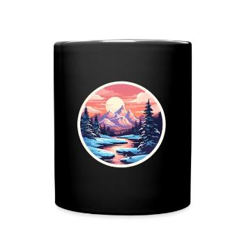 Parc National Hiver Neige - Mug uni - noir - Devant