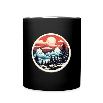 Parc National Hiver Neige - Mug uni - noir - Devant