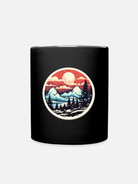 Nationalpark Winter Schnee - Tasse einfarbig - Schwarz