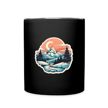 Parc National Hiver Neige - Mug uni - noir - Devant