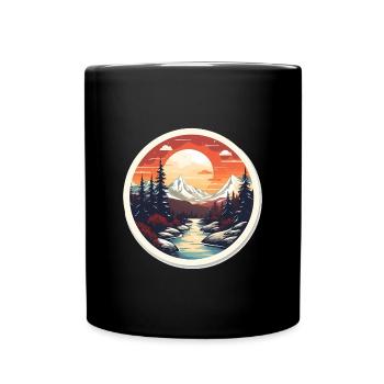 Parc National Hiver Neige - Mug uni - noir - Devant