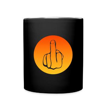 fuck off, fuck you, fucking, fuck - Tasse einfarbig - Schwarz - Vorne