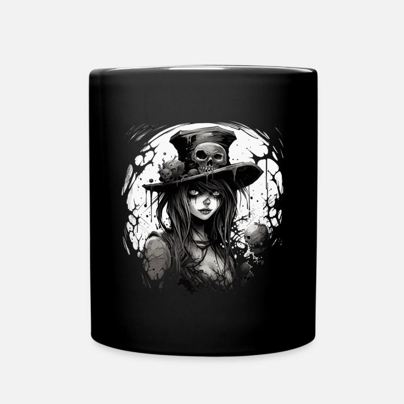 Emo Horrorpunk Girl - Full Colour Mug - black