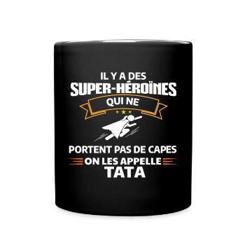 Super-Héroïne TATA Mode - Mug uni - noir - Devant