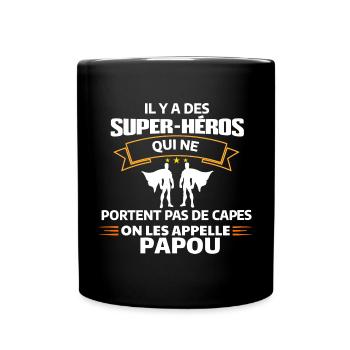 Super-Héros Sans Capes Humour - Mug uni - noir - Devant