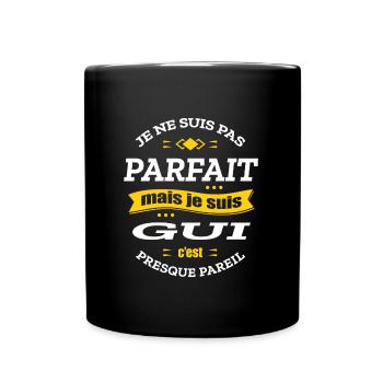 GUI PARFAIT - PRENOM GUI - Mug uni - noir - Devant